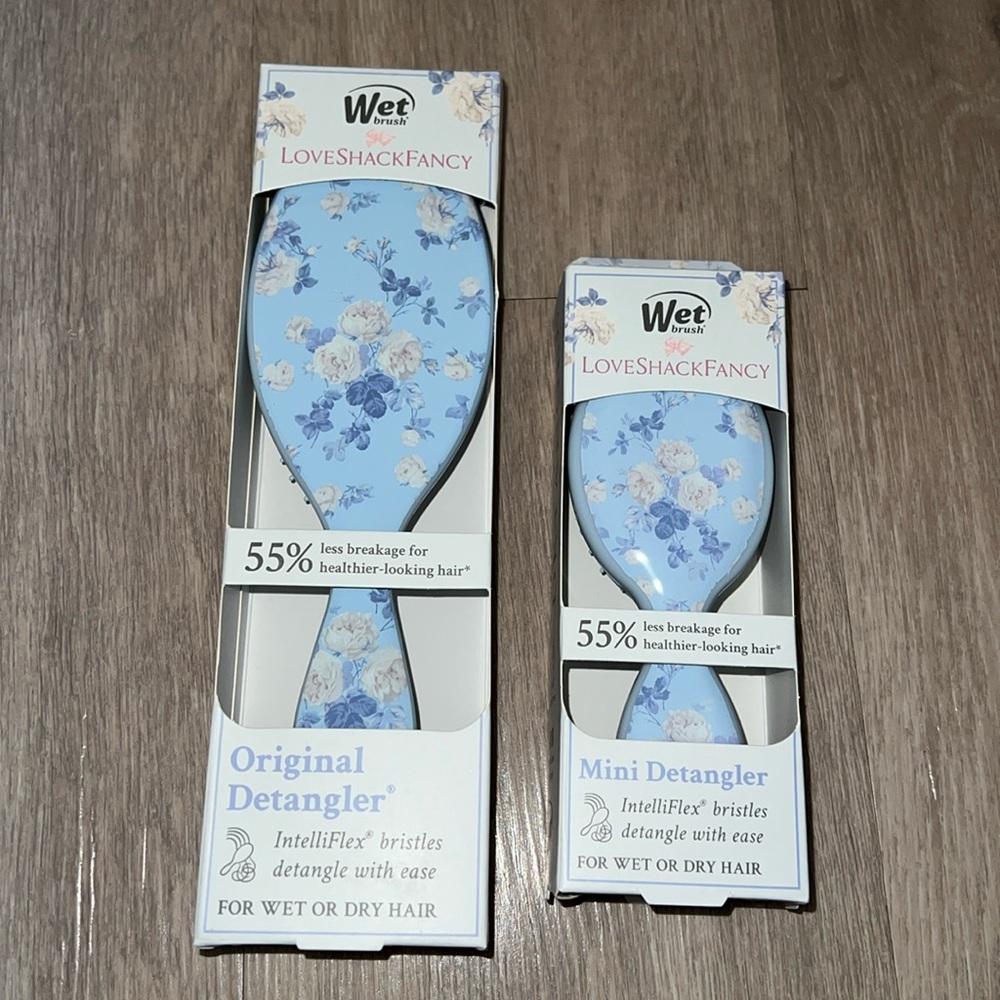 Love shack fancy x wet brush bundle original detangler & mini everblooming rose